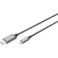 DIGITUS USB-C/HDMI kabel 1,8m černý - Kabely a redukce
