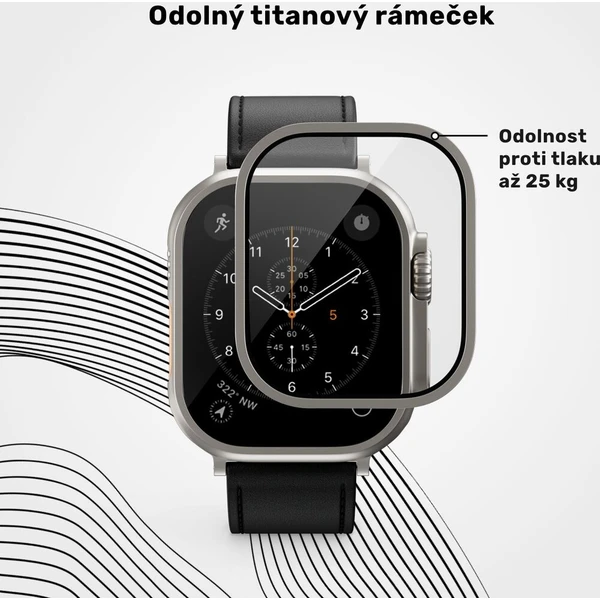 UNUM by Epico SapphireShield Watch Protector safírové sklo pro Apple Watch Ultra (49mm) stříbrné - Ochranné folie a skla - Obrázek d_39fcbfd0ba5d4d5c930f0b8b20093296