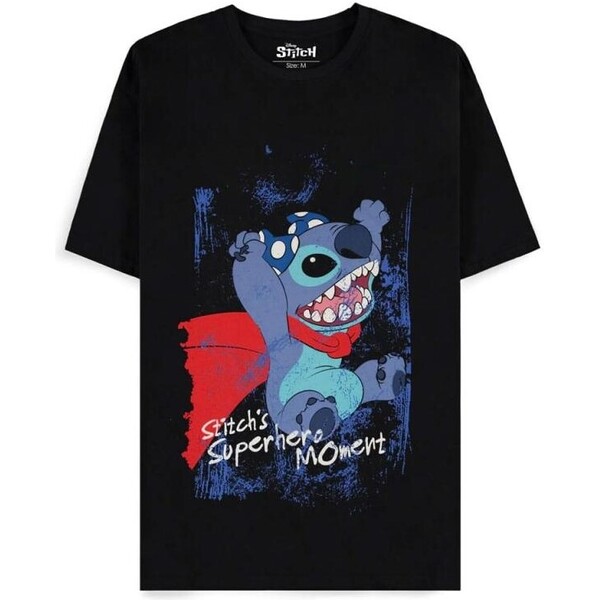 Tričko Difuzed Lilo & Stitch - Superhero (černé) M Černá