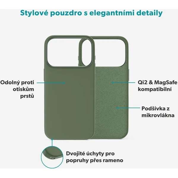 Epico Silicone Pro Mag+ MagSafe/Qi2 silikonový kryt iPhone 17 Pro Max/18 Pro Max khaki - Pouzdra - Obrázek d_3b430084bd73418ebd1ad0f303a0145f