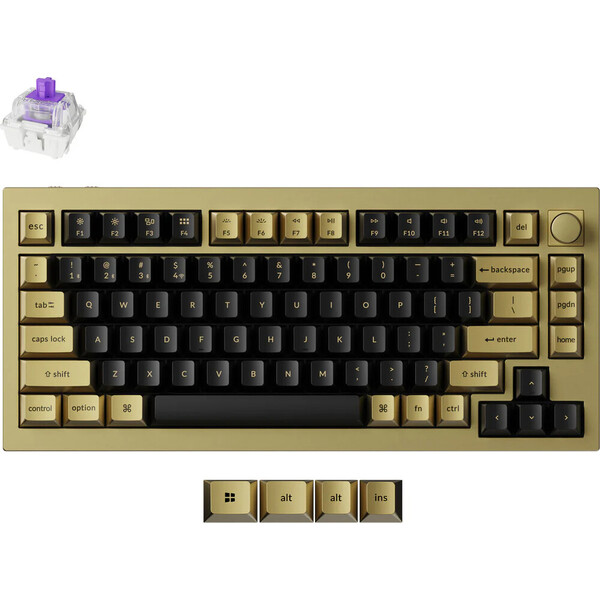 Keychron Q1 HE Gateron Double-Rail Nebula (US) měděná Měděná