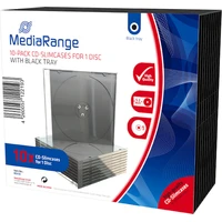 MediaRange 1 CD 5,2mm 10 ks černý - Obaly na disky