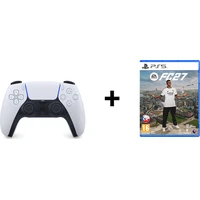 DualSense Wireless Controller bílý + EA Sports FC 27 - Herní ovladače