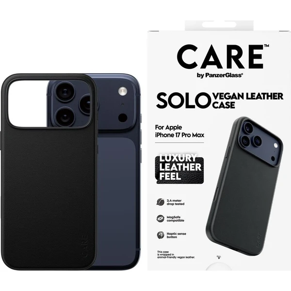 PanzerGlass® CARE SOLO MagSafe kryt z veganské kůže iPhone 17 Pro Max černý - Pouzdra - Obrázek d_3d64fbdf8513467f8f8f97b45dd9c894