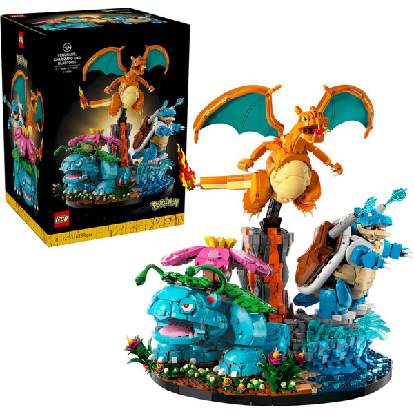 LEGO® Pokémon™ 72153 Venusaur, Charizard a Blastoise