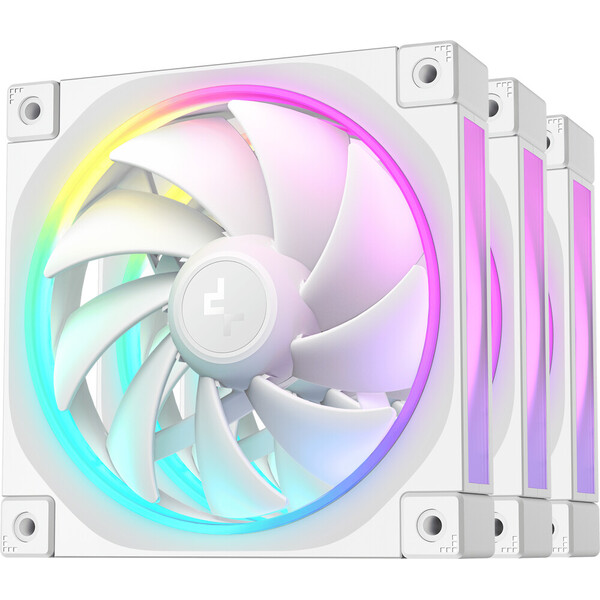 DEEPCOOL Ventilátor FD12 3v1, 3x120mm, ARGB, bílá (R-FL12-WHAPN3-G) Bílá
