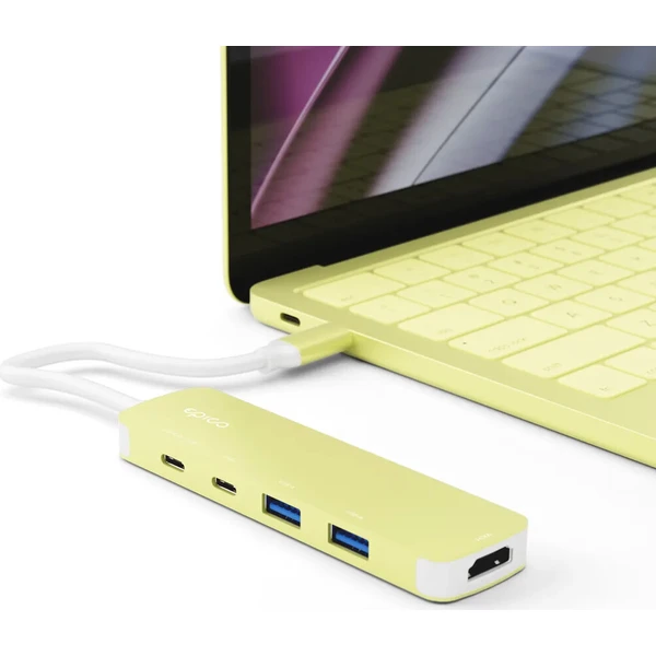 Epico UltraHub 5in1 Slim Alu USB-C Hub EH15 citrusově žlutý - USB huby - Obrázek d_3eaad5ac4d5c4a2da46fcf68cf3ad90e