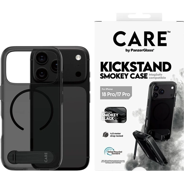 PanzerGlass CARE KickStand MagSafe kryt Apple iPhone 18 Pro/17 Pro Smokey kouřový/černý - Pouzdra - Obrázek d_4115384a35df49e099661393fc11d259