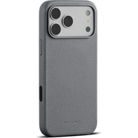 Woolnut MagSafe kožený kryt iPhone 18 Pro Max šedý - Pouzdra