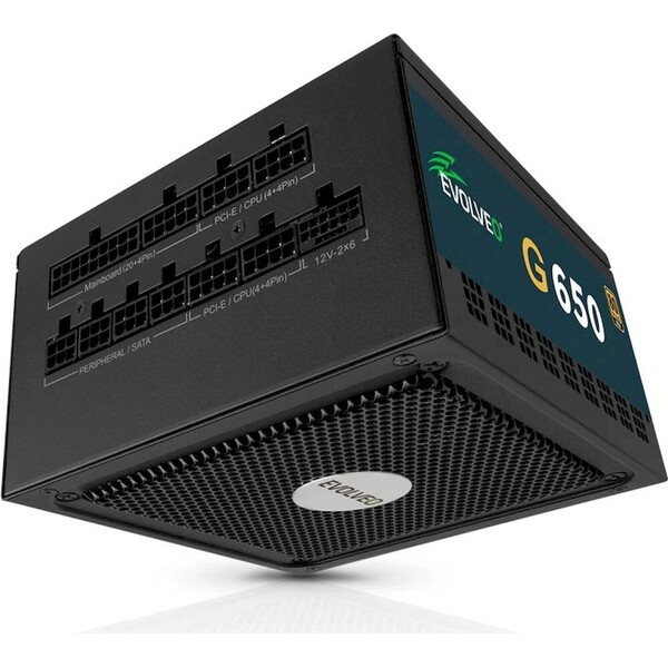 EVOLVEO G650,zdroj650W,ATX3.1,14cm,aPFC,80+GOLD,3YRW