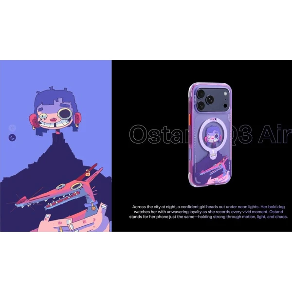 Torras Ostand Q3 Air Gawx Limited MagSafe kryt iPhone 17 Pro Neon night muse - Pouzdra - Obrázek d_4312022394cd440196fe3cc0175e73ba