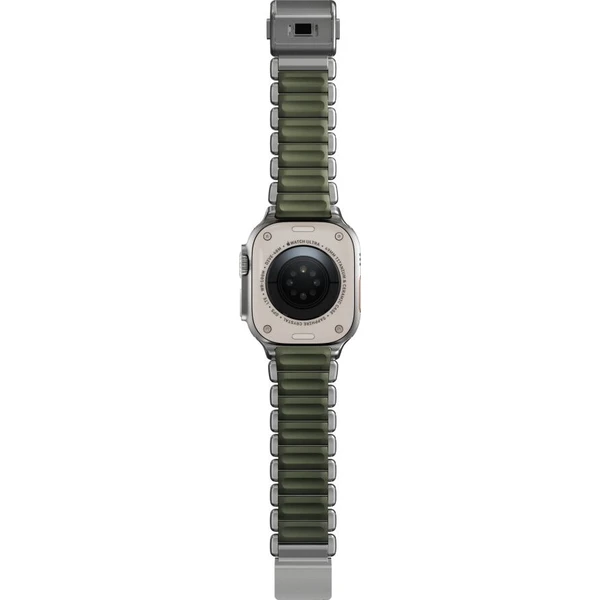 Nomad Stratos Band FKM řemínek Apple Watch 45/46/49mm Natural Titanium Forest Green - Řemínky - Obrázek d_43129f8f07264acdb6eb0e31797472af