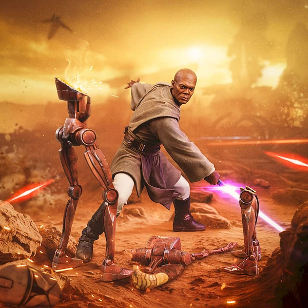 Soška Iron Studios Star Wars: Mace Windu Art Scale 1/10 - Sochy a sošky - Obrázek d_43153d68ee304dbf979410536aea4dd7