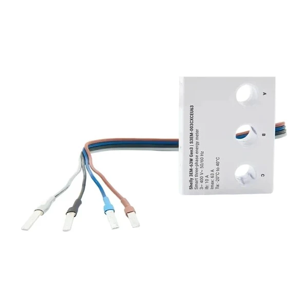 Shelly 3EM-63W Gen3 s 1/3 měřič spotřeby energie kanálem WiFi (kabelový model) bílý - Spínací moduly - Obrázek d_43f98554a62743fd8462e2a95023ca1a