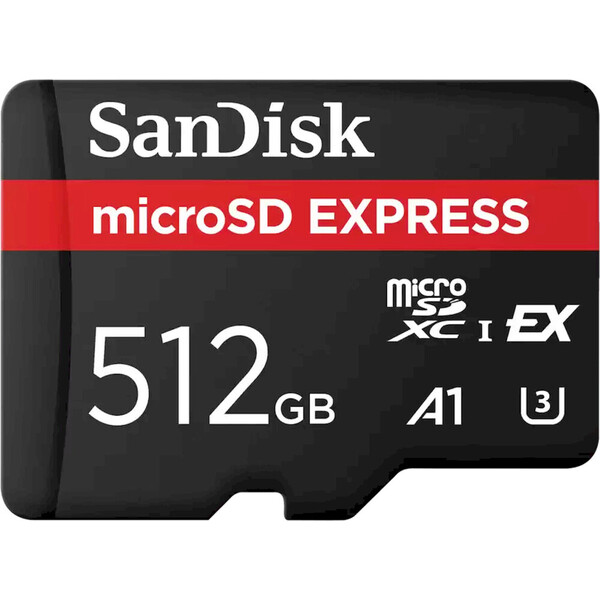 SanDisk micro SDXC karta 512GB Express SDSQXFN-512G-GN4NN Červená