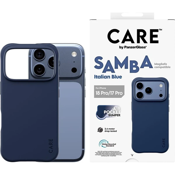 PanzerGlass CARE Samba MagSafe kryt Apple iPhone 18 Pro/17 Pro Italian Blue modrý - Pouzdra - Obrázek d_45039d166d1345fb980f072fcf76df33