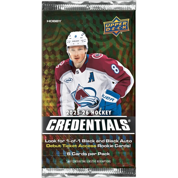 Hokejové karty 2025-26 Upper Deck Credentials Hockey Hobby Box - Hokejové karty - Obrázek d_45d71c04d34a47349f50ed3499d06221