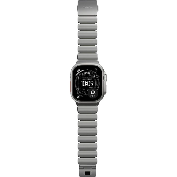 Nomad Stratos Band FKM řemínek Apple Watch 45/46/49mm Natural Titanium Forest Green - Řemínky - Obrázek d_48a428645f9047d7b55a22e3f4952f8d