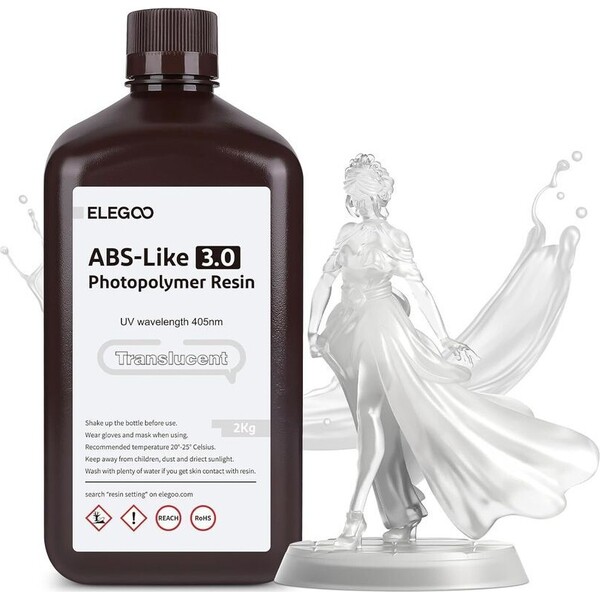 ELEGOO ABS-like Resin V3.0 2 kg průsvitná Čirá