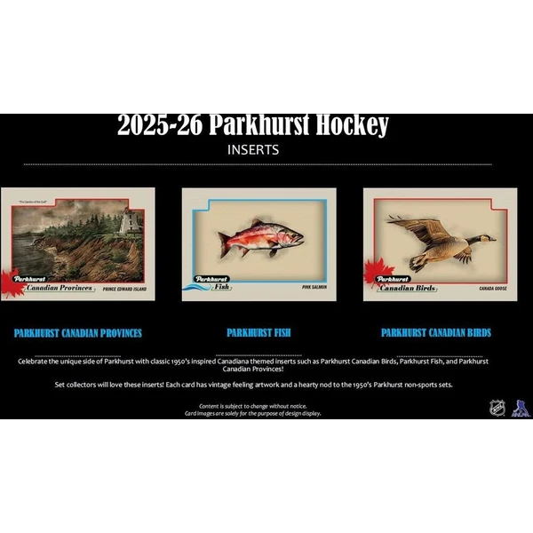 Hokejové karty 2025-26 Upper Deck Parkhurst Hockey Hobby Box - Hokejové karty - Obrázek d_49c662fc23e349eb8fddd716ead4ae74