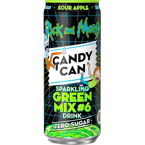 Sycená limonáda Candy Can Rick and Morty - Jablko 330 ml