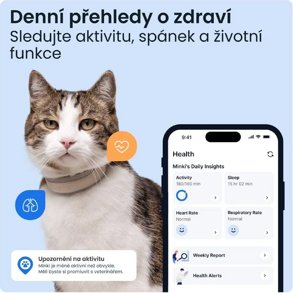 Tractive CAT 6 Mini chytrý GPS lokátor pro kočky hnědý - GPS moduly - Obrázek d_4c447e51dd7d4b07809224f4528c1dfc