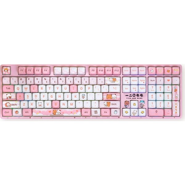Akko x Dudu and Bubu 5108B Plus Akko Piano Pro V3 bezdrátová klávesnice (US) růžová