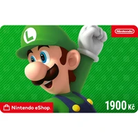 Karta na e-shop Nintendo 1900 CZK (online kód) - Digitální kredity