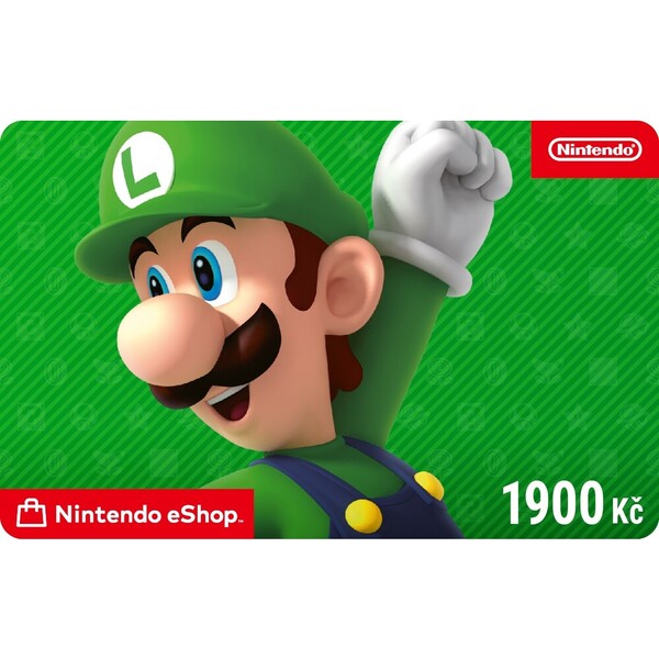 Karta na e-shop Nintendo 1900 CZK (online kód)