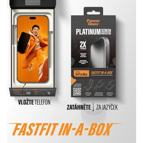 PanzerGlass Platinum sklo Apple iPhone 18 Pro Max/17 Pro Max s bezprašným instalačním boxem - Ochranné folie a skla - Obrázek d_507f4d40071e4bf6a7a6cb13b336f2f1