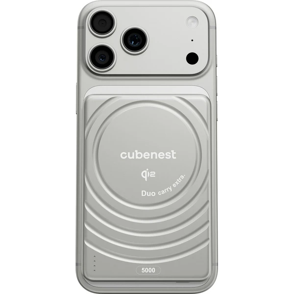 CubeNest SQ1B3D SlimDual Qi2/MagSafe powerbanka (5000 mAh) stříbrná - Powerbanky - Obrázek d_509b2c386e704922bfbc8b4daa4ec5a7