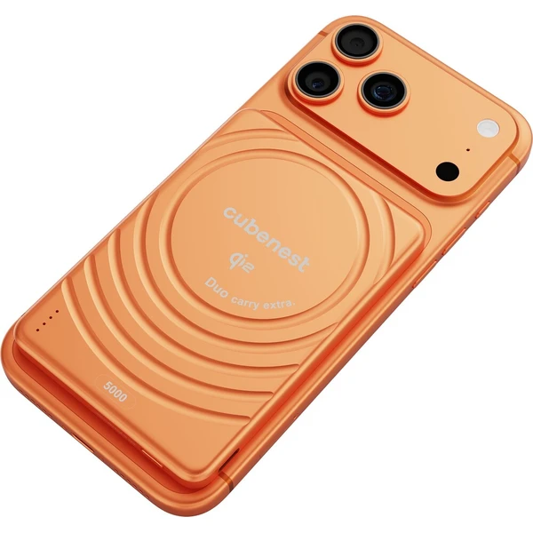 CubeNest SQ1B3D SlimDual Qi2/MagSafe powerbanka (5000 mAh) oranžová - Powerbanky - Obrázek d_50c5d4faf67748828a2b01c8e49b218a
