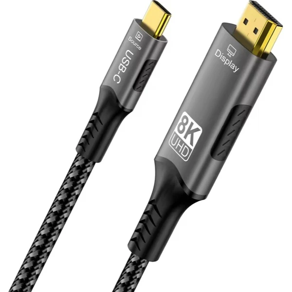 PremiumCord USB-C/HDMI 2.1 kabel 8K 2m stříbrný - Kabely a redukce - Obrázek d_51de2aea6bfc4fac91273b02273d5cb7