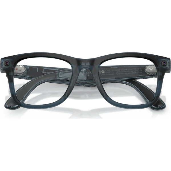 Meta RAY-BAN Wayfarer Gen 3 (Velké 50mm) chytré brýle (zatmavovací šedá skla) modré - AR brýle - Obrázek d_5214c8adb76f42dca3ea1b4213b96cbb