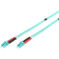 DIGITUS LC/LC optický patch kabel OM3 Duplex 2m tyrkysový - Kabely a redukce