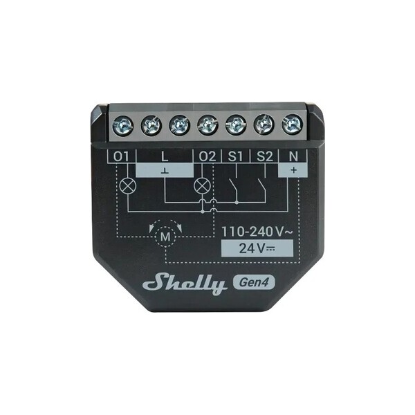 Shelly 2PM Gen4 Zigbee/Matter Černá