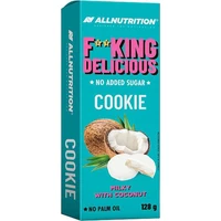 Sušenky F**KING Delicious Cookie - Kokos v mléčné polevě 128 g - Cukrovinky