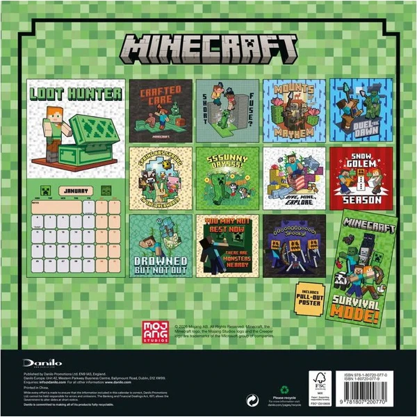 Kalendář Minecraft 2027 - Kalendáře - Obrázek d_544f86a24a7b4c94806c6995c144d184