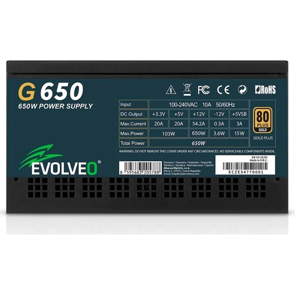 EVOLVEO G650 650W černý - Zdroje - Obrázek d_55fee323f29340a49ada4239dd0dc0d1