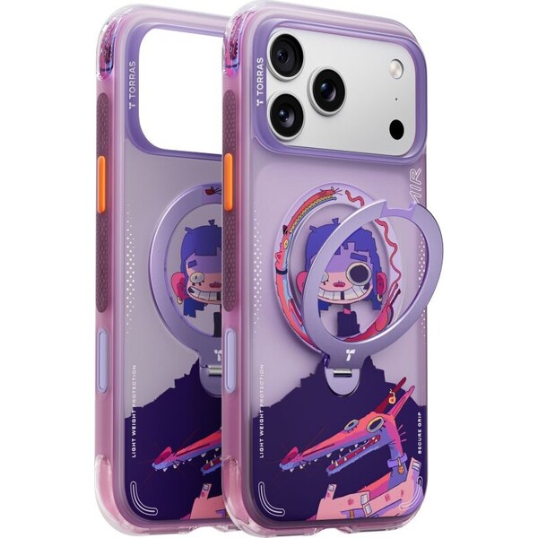 Torras Ostand Q3 Air Gawx Limited MagSafe kryt iPhone 17 Pro Max Neon night muse
