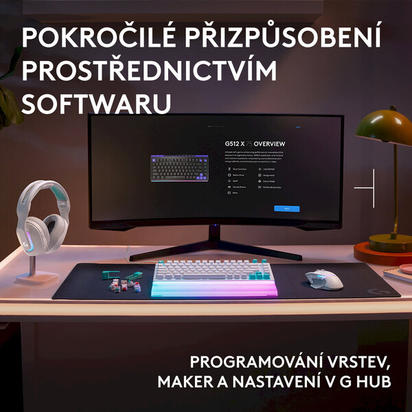 Logitech G512 X 75% herní klávesnice Tactile US INTL bílá - Klávesnice - Obrázek d_5629466c467b4fbe8c01ea2995b81e6a