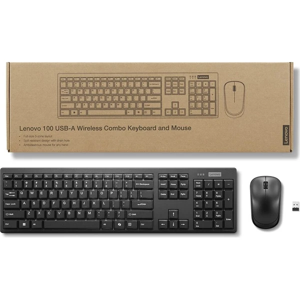 Lenovo 100 bezdrátový set klávesnice s myší US - Klávesnicové sety - Obrázek d_56c1426c26564f06800574dc74b431b6