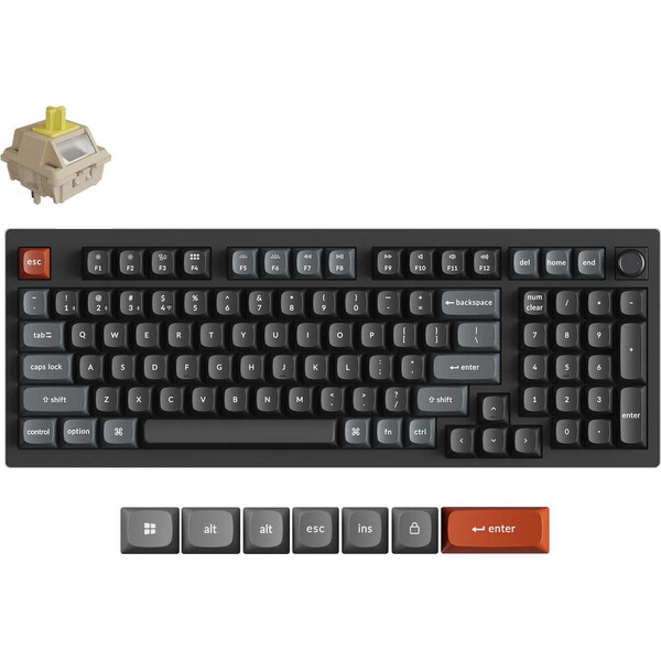 Keychron V5 Ultra 8K Keychron Silk POM Banana (US) černá Černá