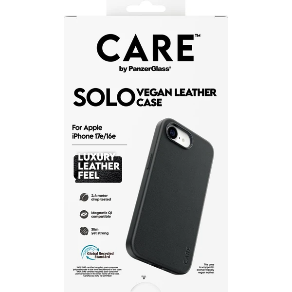PanzerGlass® CARE SOLO MagSafe kryt z veganské kůže iPhone 17e/16e černý - Pouzdra - Obrázek d_57db06dc81894639b35dcfdff8c11fd4