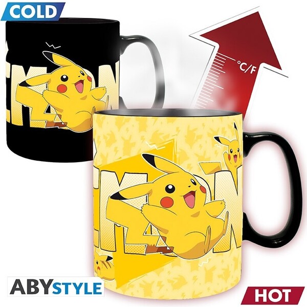 Měnící hrnek Pokemon - Pikachu, 0,46 l Vícebarevná