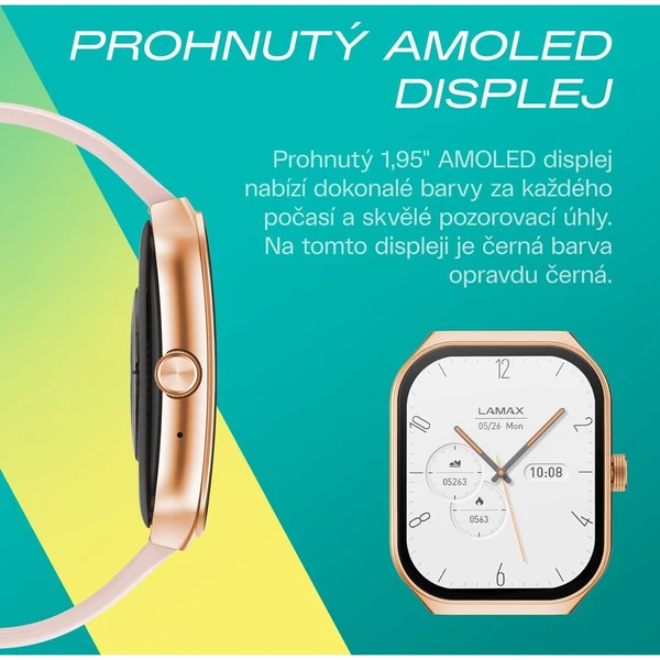 LAMAX Flow AMOLED chytré hodinky zlatorůžové - Chytré hodinky - Obrázek d_596923e846f340b892b612fd023d6045