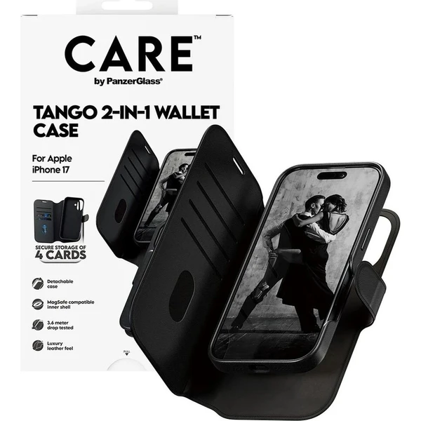 PanzerGlass® CARE Tango 2v1 Wallet MagSafe pouzdro Apple iPhone 17e/16e černé - Pouzdra - Obrázek d_59cd7ad117d74086887b8287038d1a0c