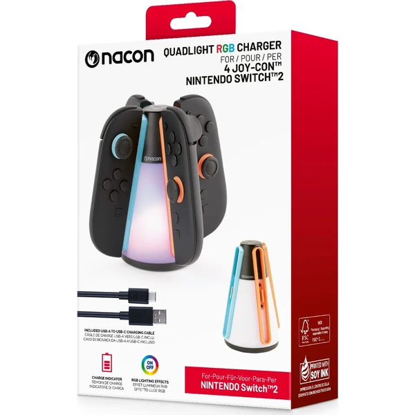 Nacon RGB nabíjecí stanice Quad pro ovladače Joy-Con 2 - Dokovací stanice - Obrázek d_5a40f7d516df473083e99f98bd2f56f1