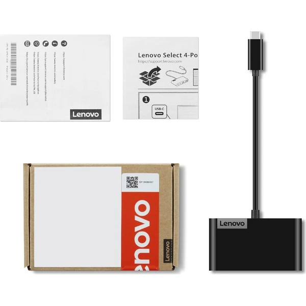 Lenovo Select 4v1 USB-C Hub černý - USB huby - Obrázek d_5afe99fce3d04e70829163a6e987669c