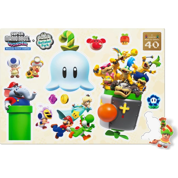 Dárek ke hře Super Mario Bros. Wonder + Meetup in Bellabel Park (Switch 2) - Samolepky + piny - Dárky - Obrázek d_5b1953cc4e65444c98dedace796434ec
